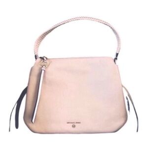 NEW Michael Kors Grand Large Hobo Shoulder Bag Luxe Leather Soft Pink